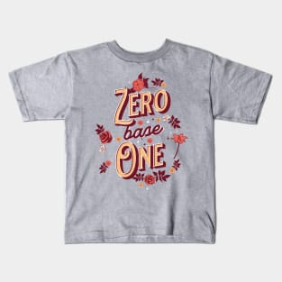 Zerobaseone zb1 typography text zerose | Morcaworks Kids T-Shirt